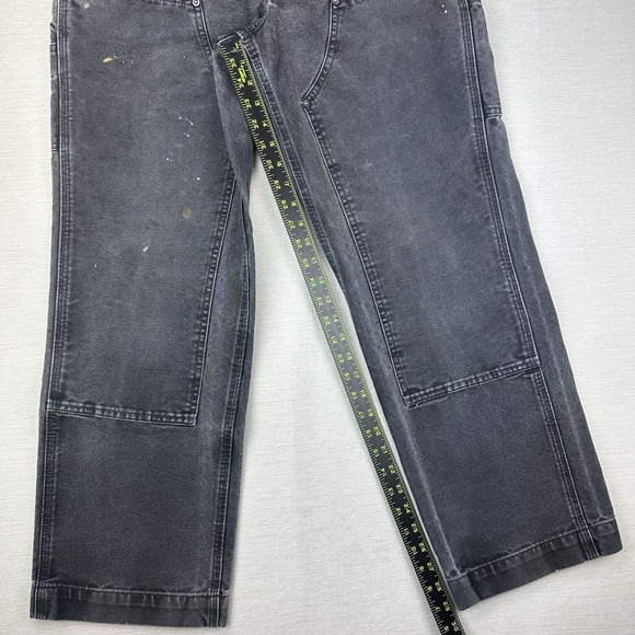 Vtg Y2K Carhartt Double Knee Carpenter Pants Womens 8 Relaxed Fit Black 32x29.5 - Picture 14 of 16